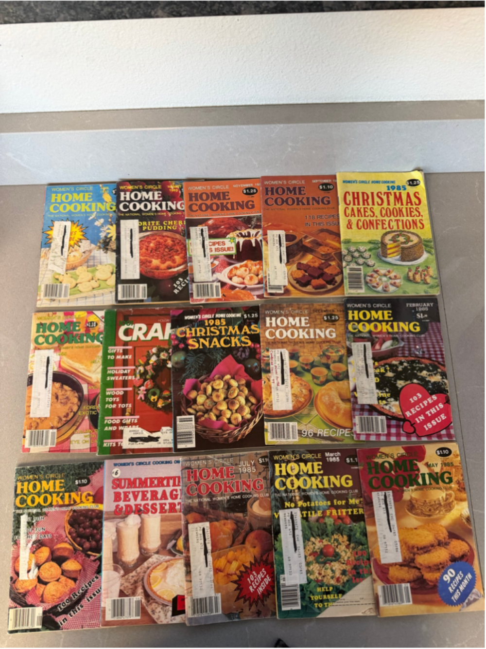 Vintage 1985 Women’s Circle Home Cooking Recipe Magazines Lot of 15 Christmas